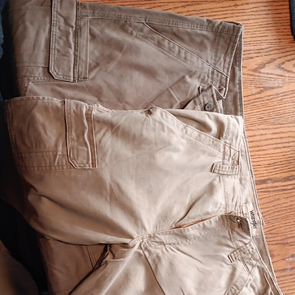 Wrangler Men's Cargo Pants- Khaki and Olive